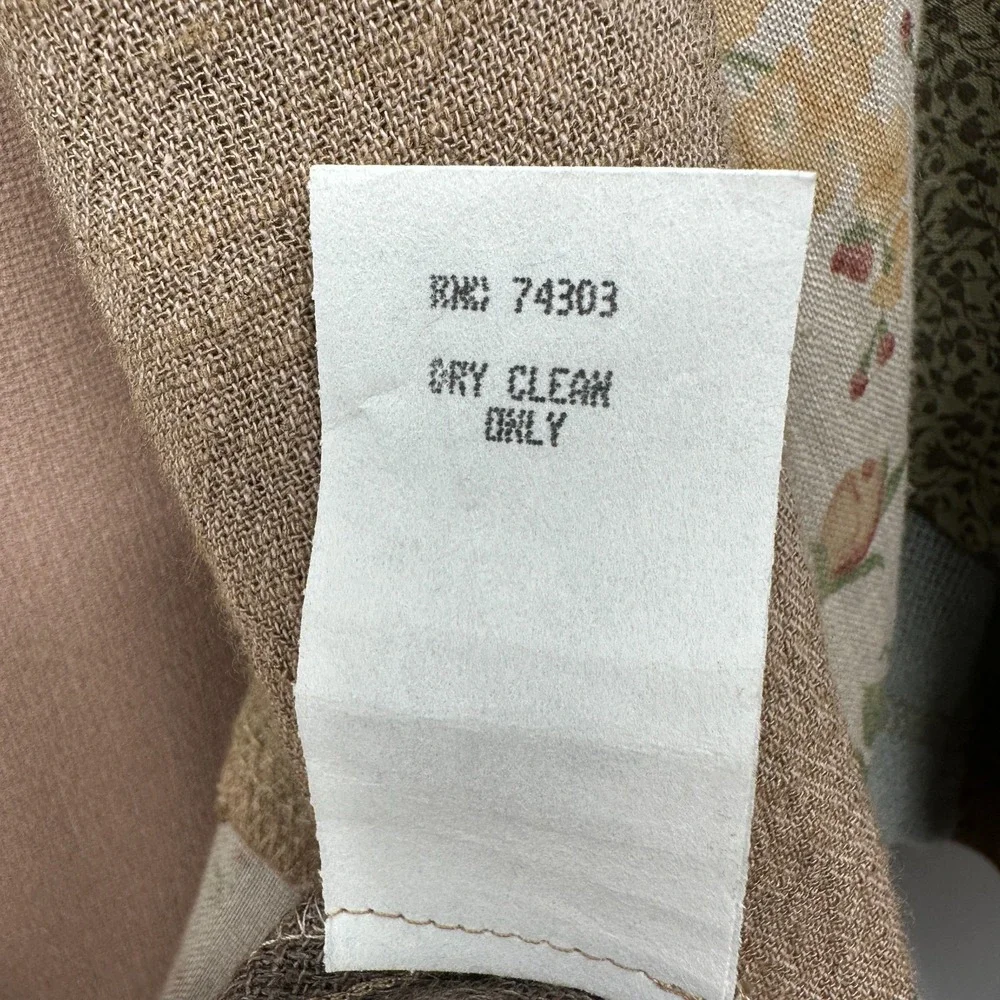 Vintage Spencer Alexis Jacket Pant‎ Set 2X Linen Blend Lagenlook Patchwork USA - Picture 12 of 16